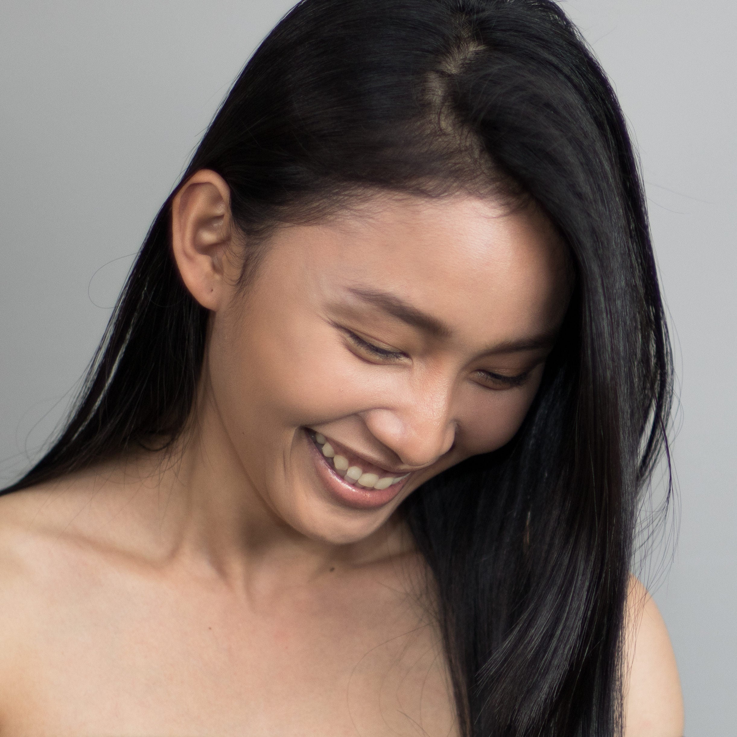 Bodia hair model smiling