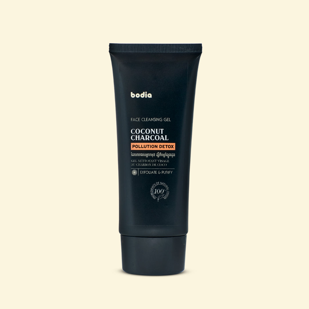 Charcoal Cleansing Gel by bodia apothecary to remove acne