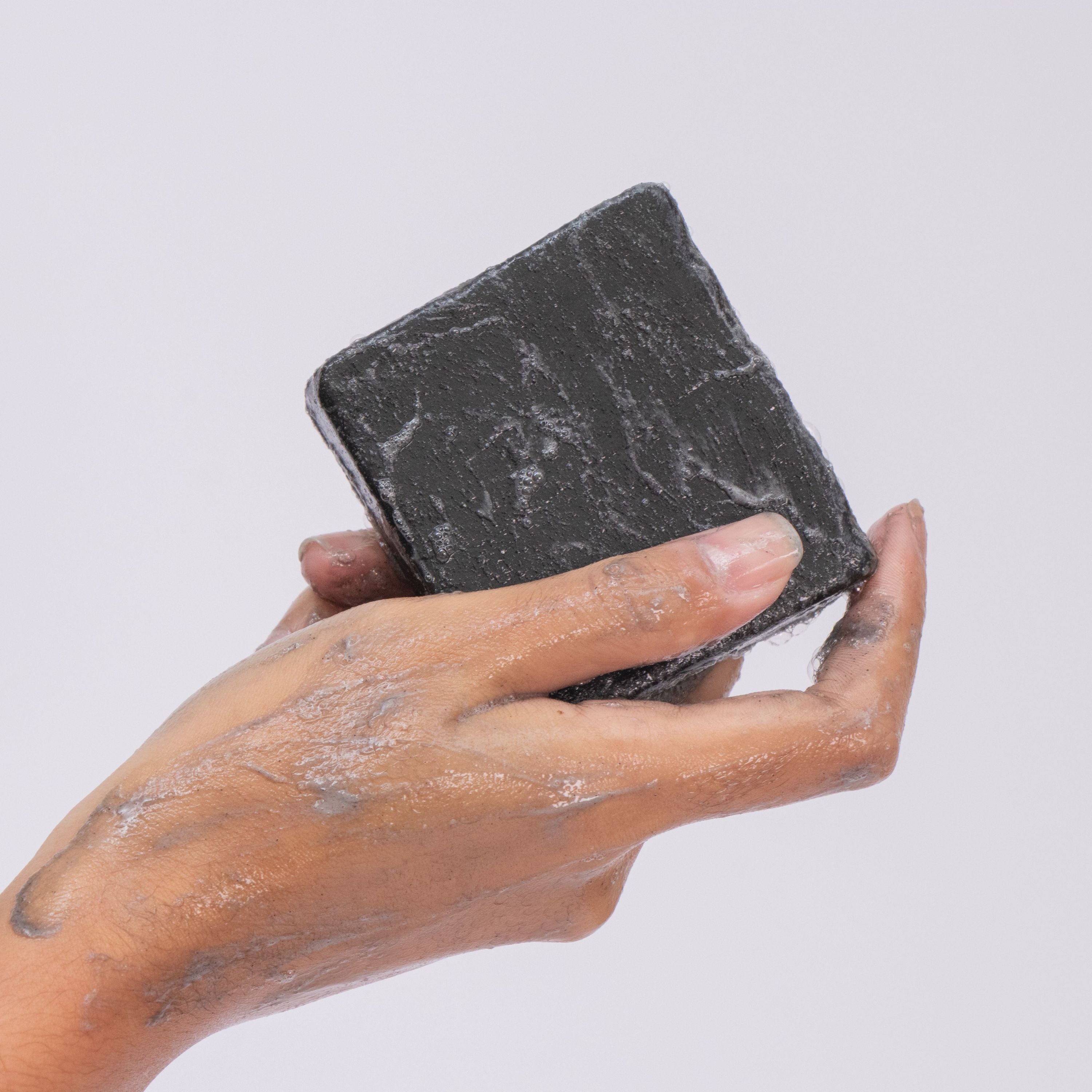 Charcoal body soap by bodia for back acne