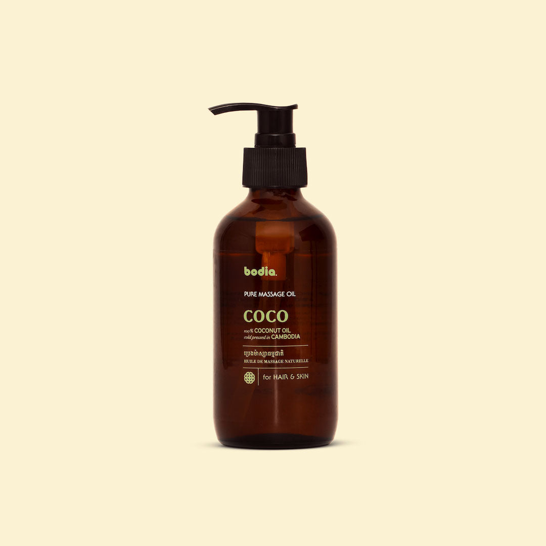 Pure Massage Oil coco natural organic pure oil coconut bodia spa apothecary