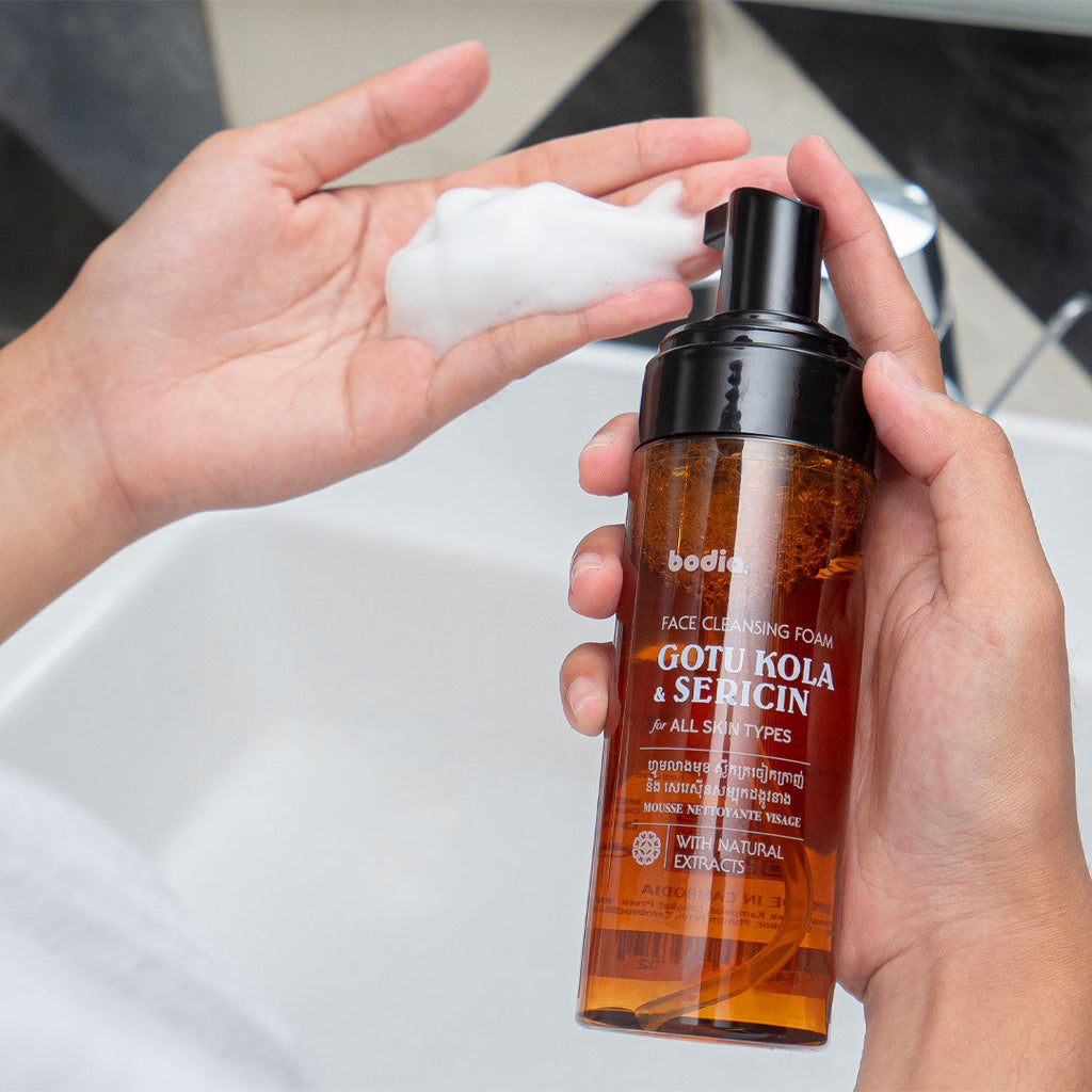 eau micelaire cleansing foam gotu kola sericin face skin bodia apothecary