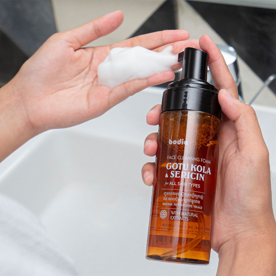 eau micelaire cleansing foam gotu kola sericin face skin bodia apothecary